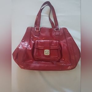 Calvin Klein red patent leather purse.